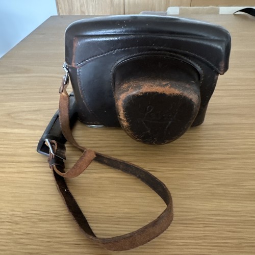 Leica brown leather camera - leica,