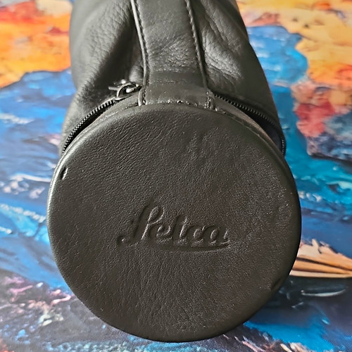 Leica black leather zip - black, soft