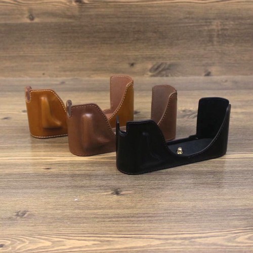 Leather camera half - half, for