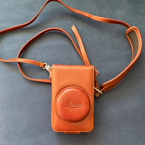 Leica brown leather camera - leica,