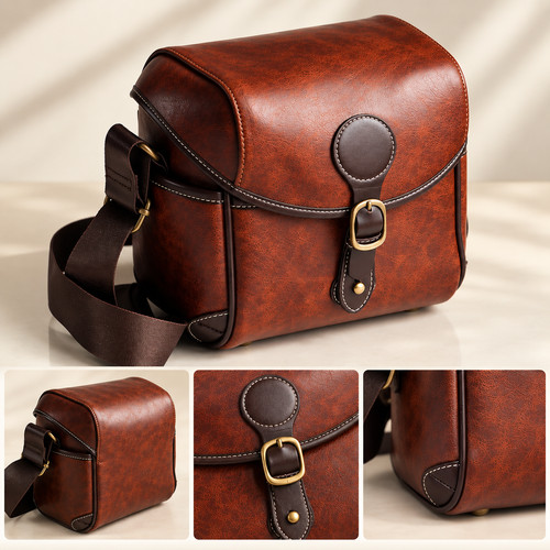 Retro leather camera - leather, bag