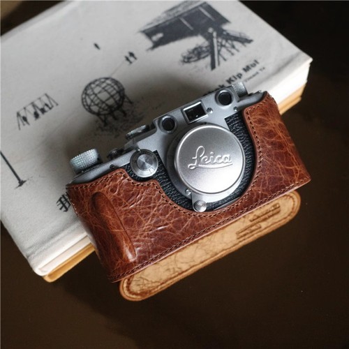 Leather camera bag - leather,